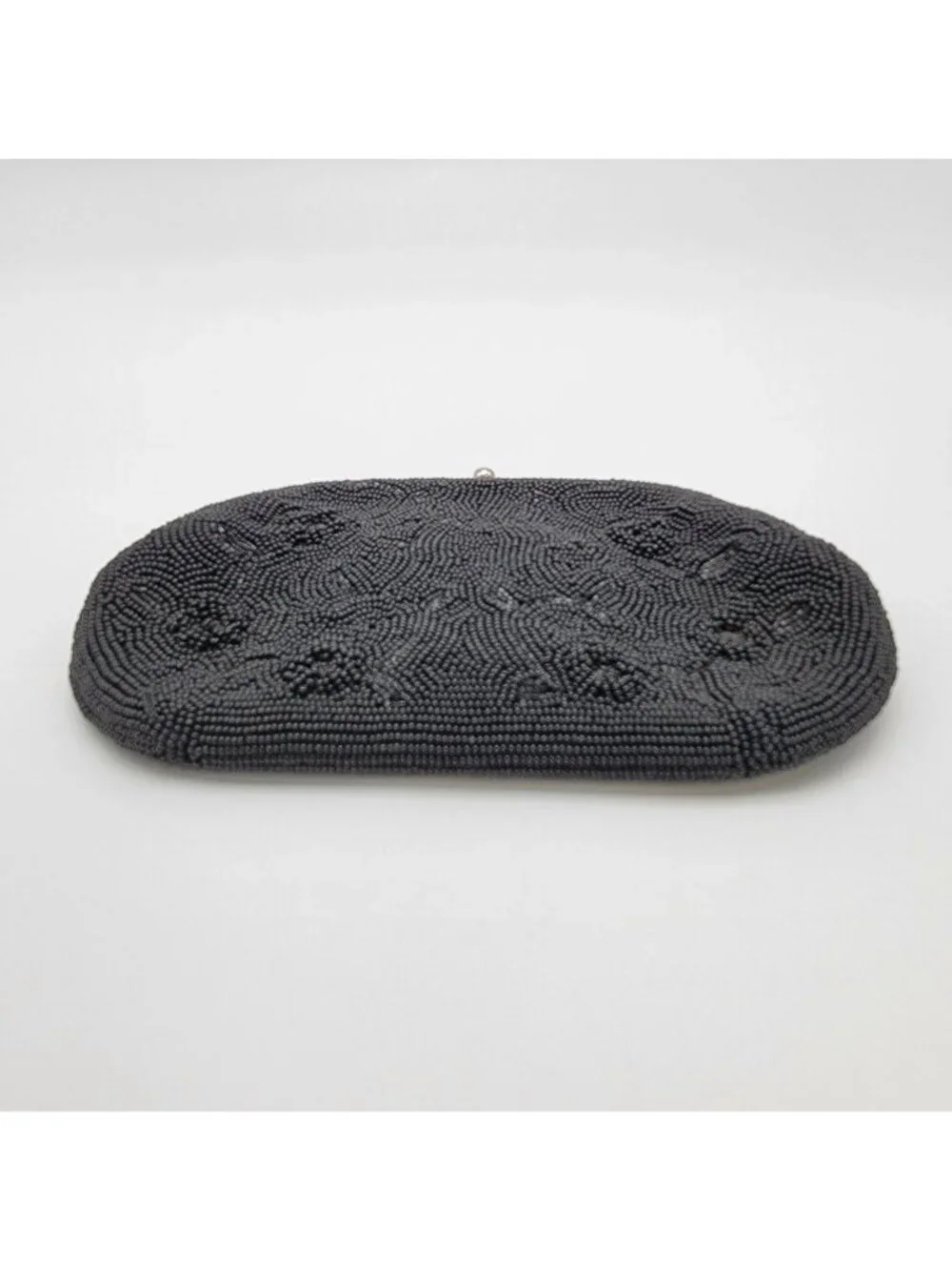 Vintage 1960s Richere Bags By Walborg Black Beaded Evening Clutch
